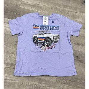 NWT Ford Bronco Sunset Women's Size Large T-shirt Purple 100% Cotton
